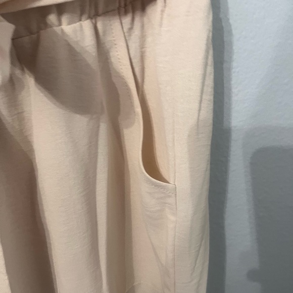 JWD Women’s Wide Leg High-Waisted Pants with Pockets Ivory White Size M NWT - Picture 7 of 8